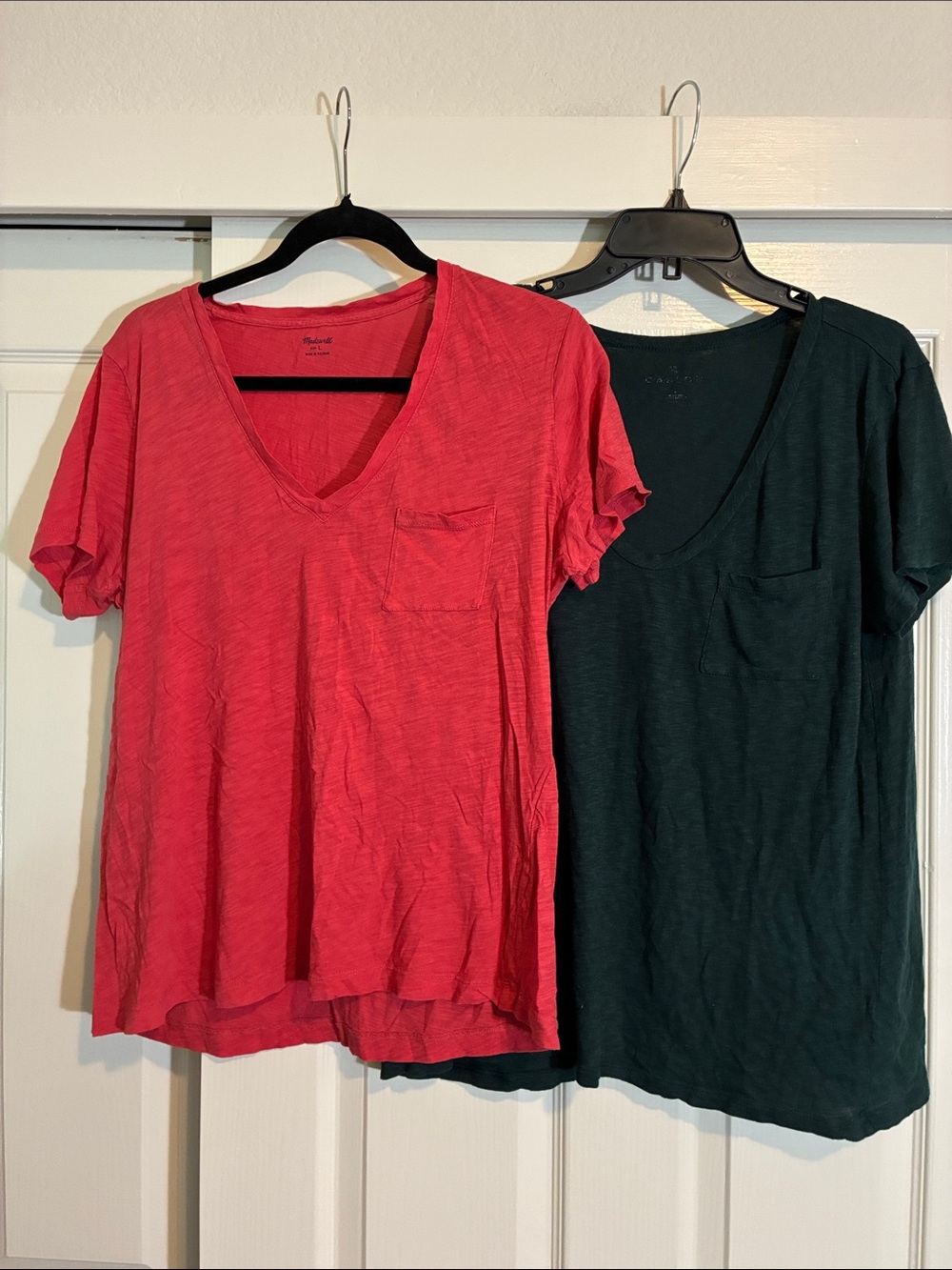 2 shirts Women’s V-Neck Pocket Tee - Pink